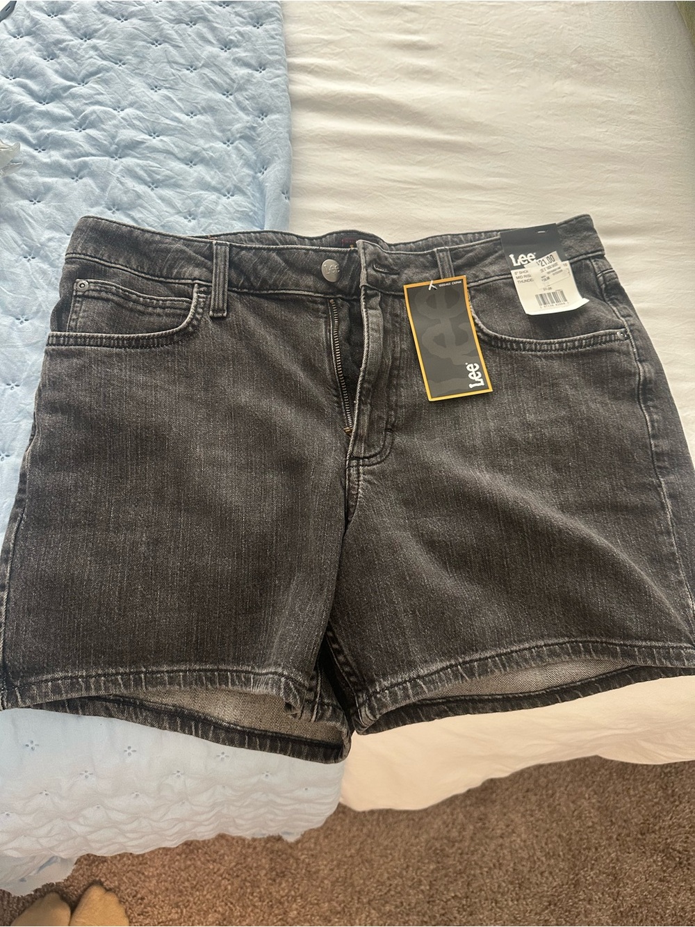 Lee Black Denim Jean Shorts
